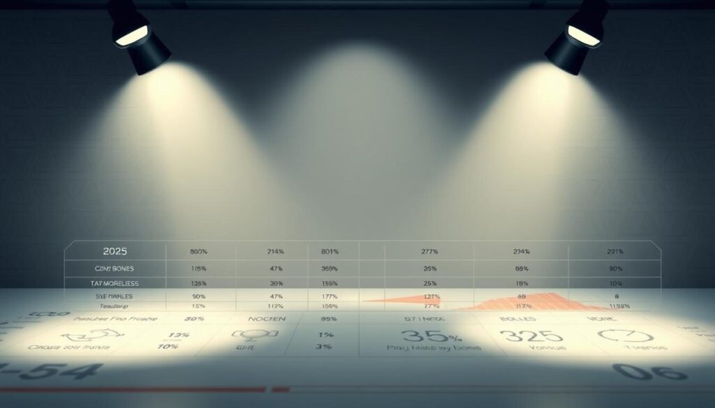 A meticulously crafted infographic depicting a comparative analysis of bonus structures offered by leading forex brokers in 2025. The foreground showcases a sleek, minimalist data visualization with clean lines and thoughtful color palettes, allowing the key statistics to take center stage. The middle ground features representational icons and symbols to illustrate the various bonus types, while the background depicts a subtle, abstract pattern that evokes a sense of financial sophistication. Soft, directional lighting illuminates the scene, creating depth and dimension. The overall mood is one of professional authority, guiding the viewer through the nuanced world of forex broker incentives.
