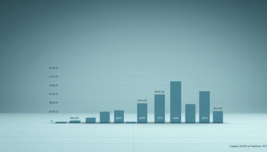 A stunning minimalist data visualization depicting a detailed broker rankings analysis. In the foreground, a sleek and modern chart showcases the performance metrics of leading forex brokers, presenting their rankings and key statistics against the NASDAQ 100 index. The middle ground features a subtle gridline pattern, lending a sense of precision and structure to the visuals. In the background, a muted color palette of cool grays and blues creates a professional, analytical atmosphere, placing the emphasis squarely on the data insights. Soft, even lighting and a slightly elevated camera angle lend an air of authority and expertise to the composition. The overall effect is a clean, compelling infographic that immediately captures the viewer's attention and communicates the core subject matter with clarity and impact.